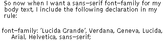 Some text set in Lucida as it appears in Unix...